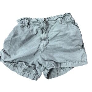 Zara Girls Shorts Size 10 Gray Paperbag Waist Casual Double Button Pockets